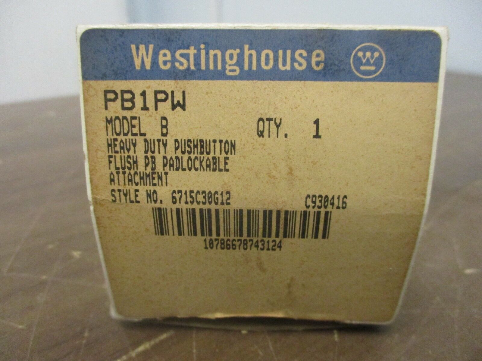 Westinghouse Model B Heavy Duty Pushbutton Attachment PB1PW **Lot of 2**