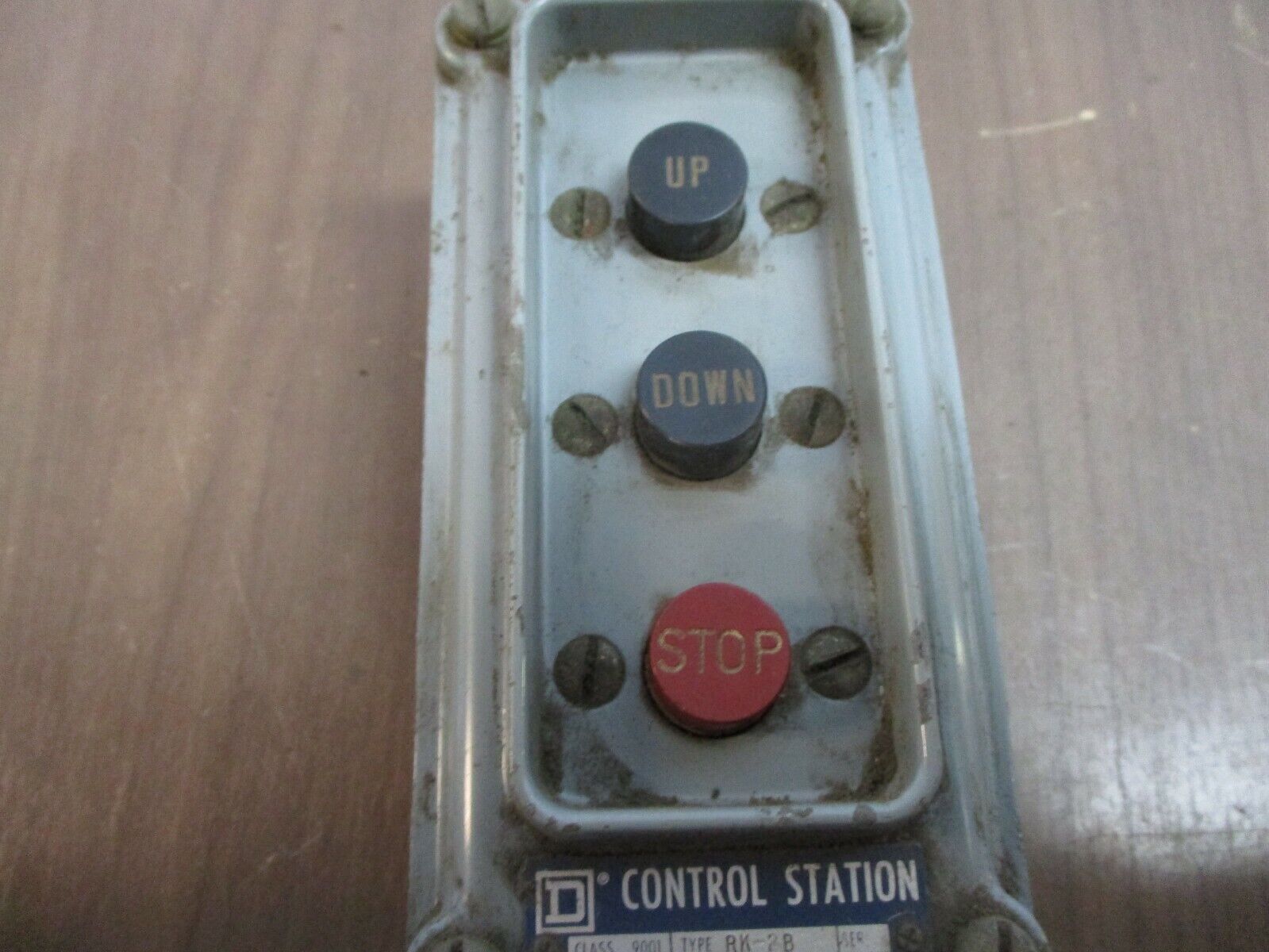 Square D Control Station 9001 RK-2B Up / Down / Stop 600V Used
