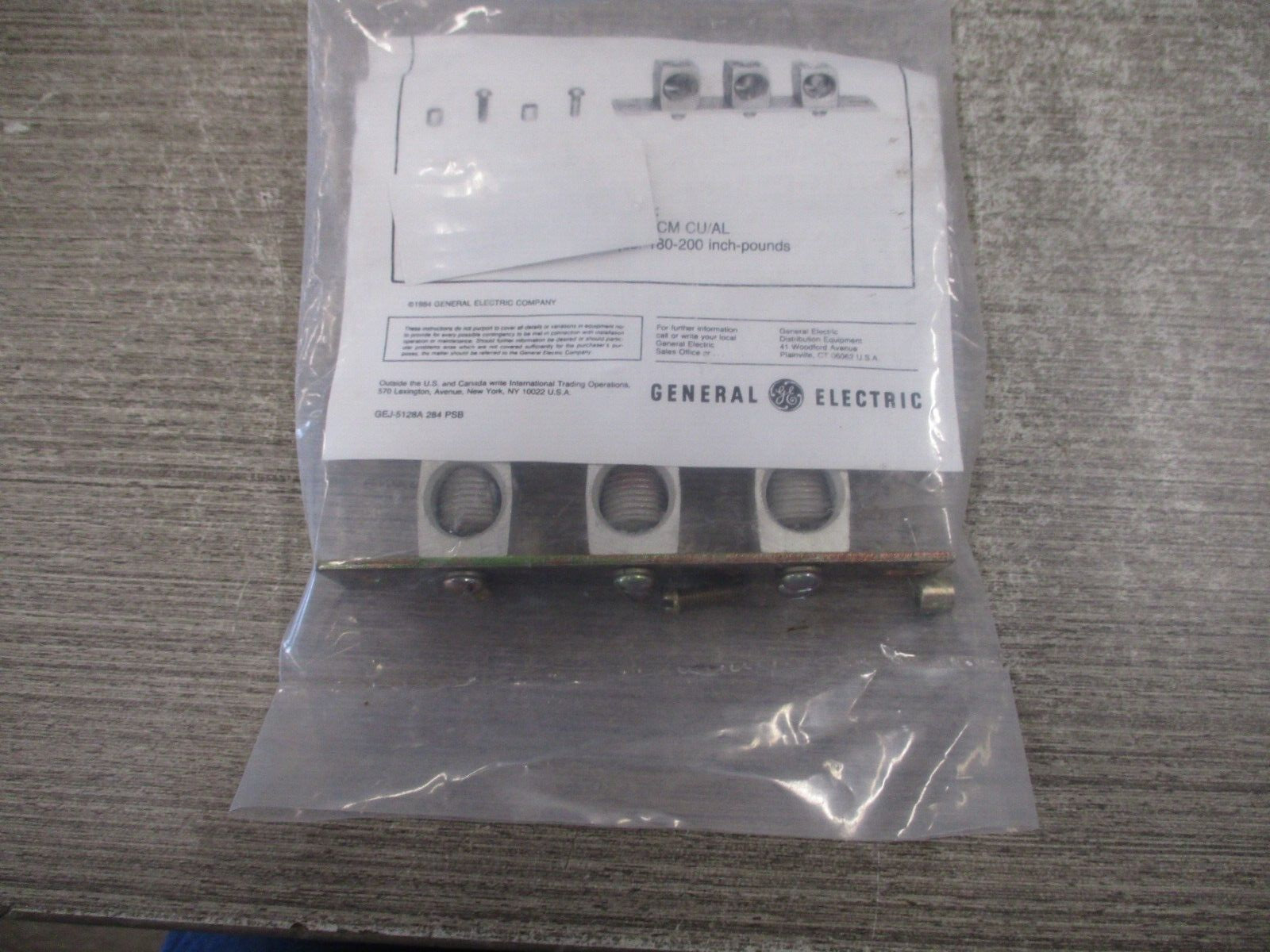 GE Neutral Lug Kit TGL6 Rev. 08 New Surplus