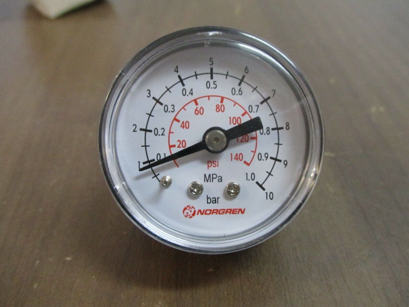 Norgren Pressure Gauge 18-013-989 Range: 0-10bar 41mm dial New Surplus