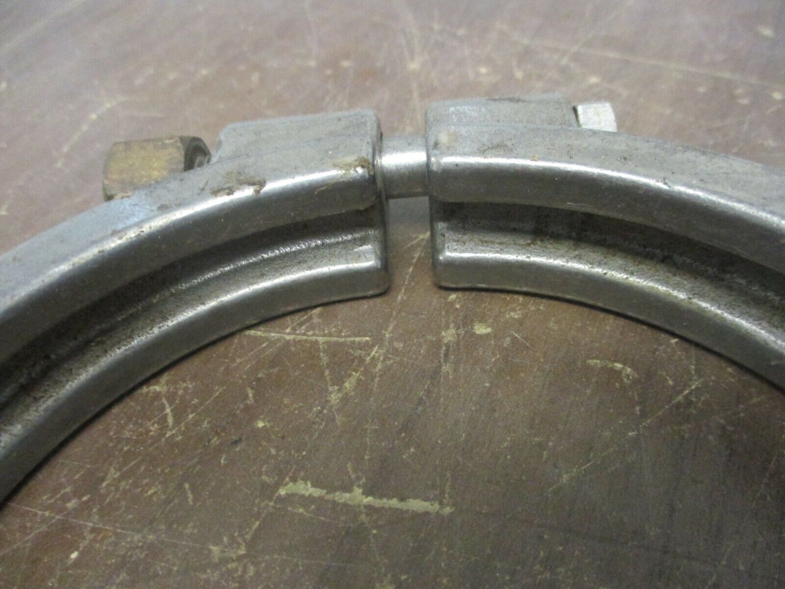 Misc. Brand Stainless Steel High-Pressure Sanitary Clamp Size: 4-1/4" Used