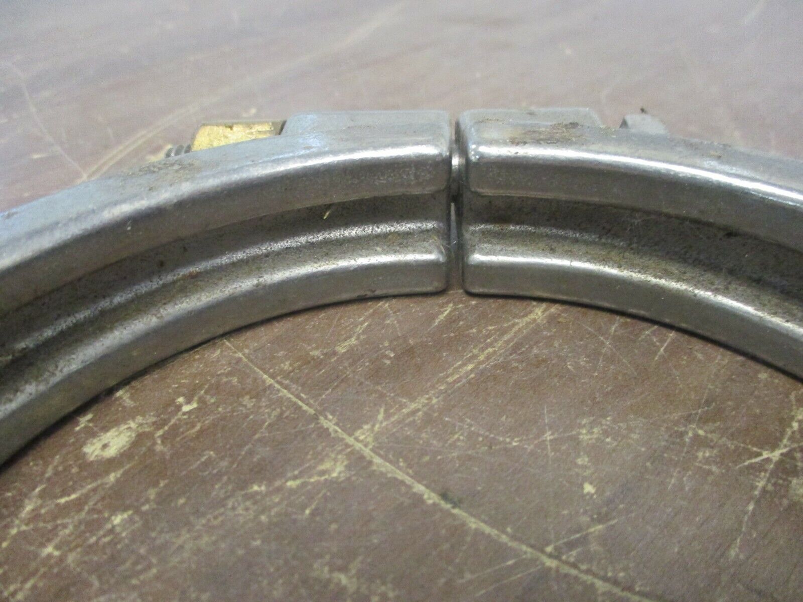 Misc. Brand Stainless Steel High-Pressure Sanitary Clamp Size: 4-1/4" Used