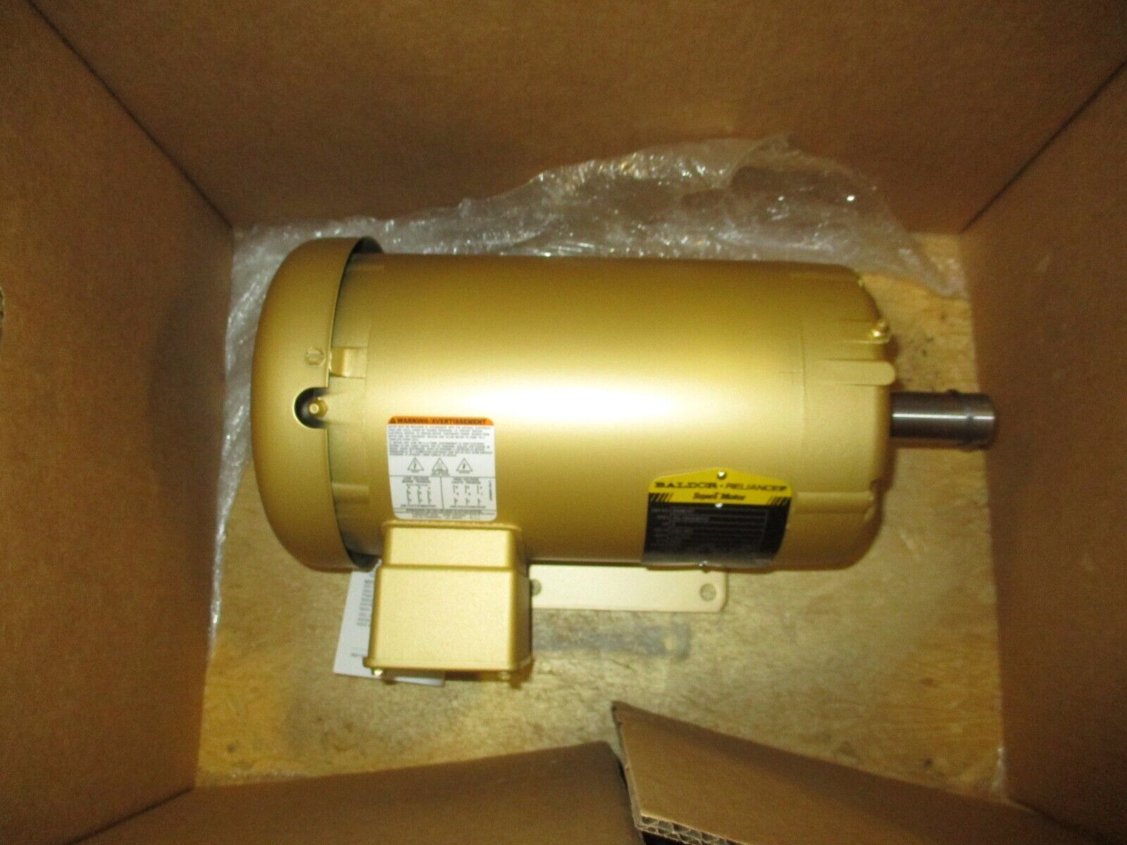 Baldor Motor EM3610T 3HP 3600RPM 230/460V 7.2/3.6A 60Hz 3Ph New Surplus