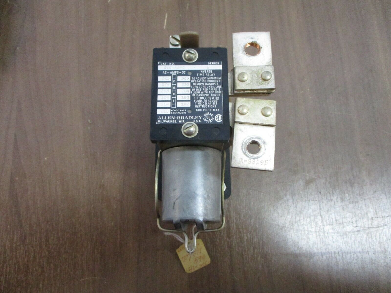 Allen-Bradley Inverse Time Relay 810-A24C Ser. A 210A 600V Used