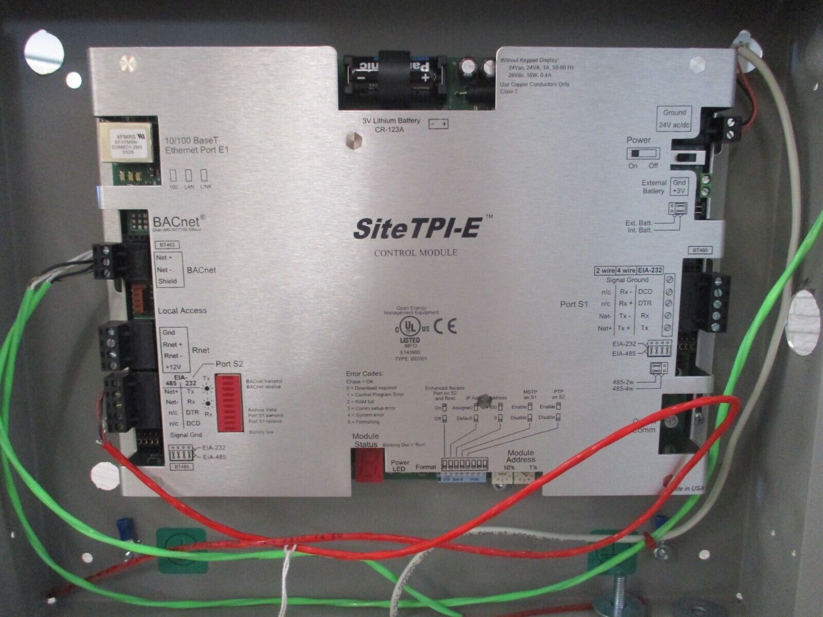 Liebert SiteTPI-E Module SITEPI-E Rev. 0 24V 1Ph Used