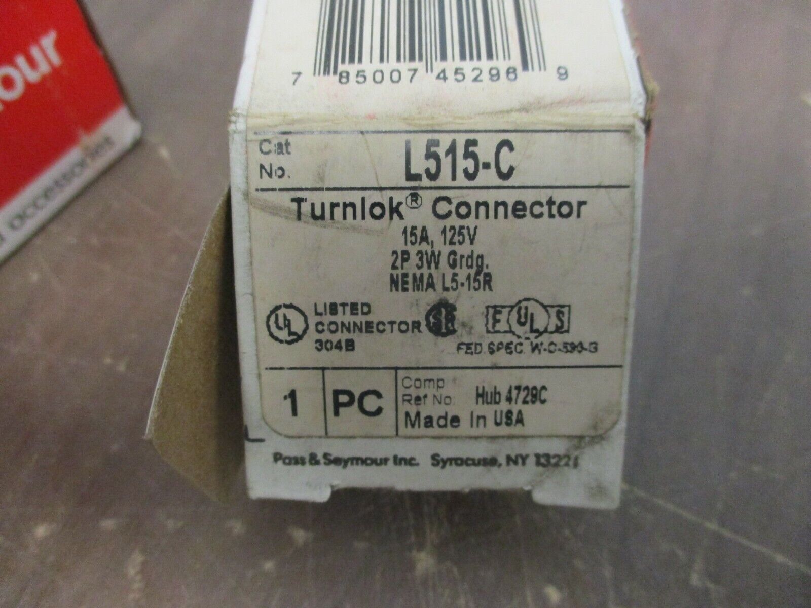Pass & Seymour Legrand Turnlok Connector L515-C 15A 125V 2P 3W **Lot of 2**