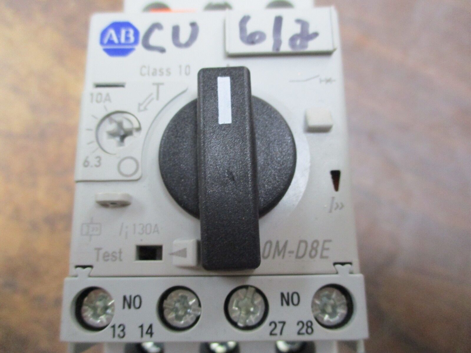 Allen-Bradley Starter 190E-DND2-DC10S 120V Coil 30A 600V Trip: 6.3-10A Used