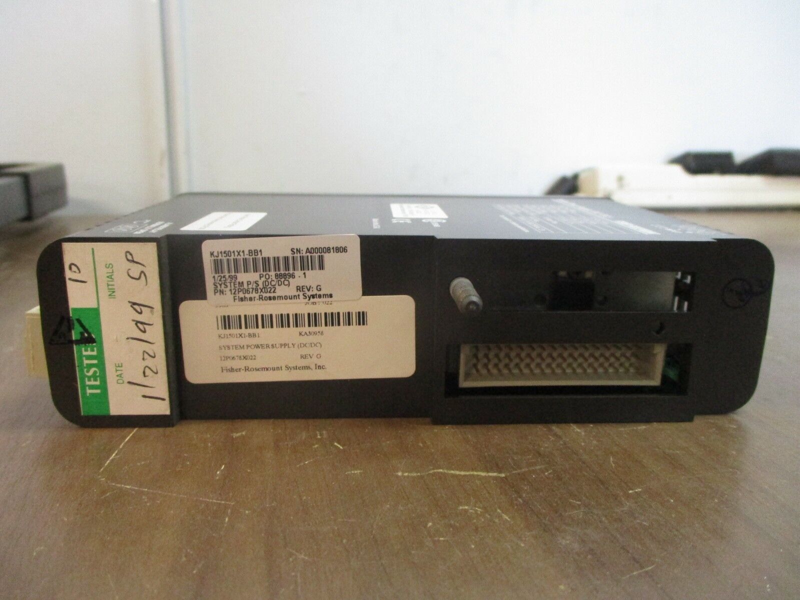 Fisher-Rosemount KJ1501X1-BB1 Delta V System Power Supply 12P0678X022 Rev. G