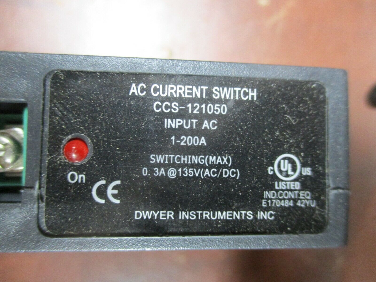 Dwyer AC Current Switch CCS-121050 1-200A Used