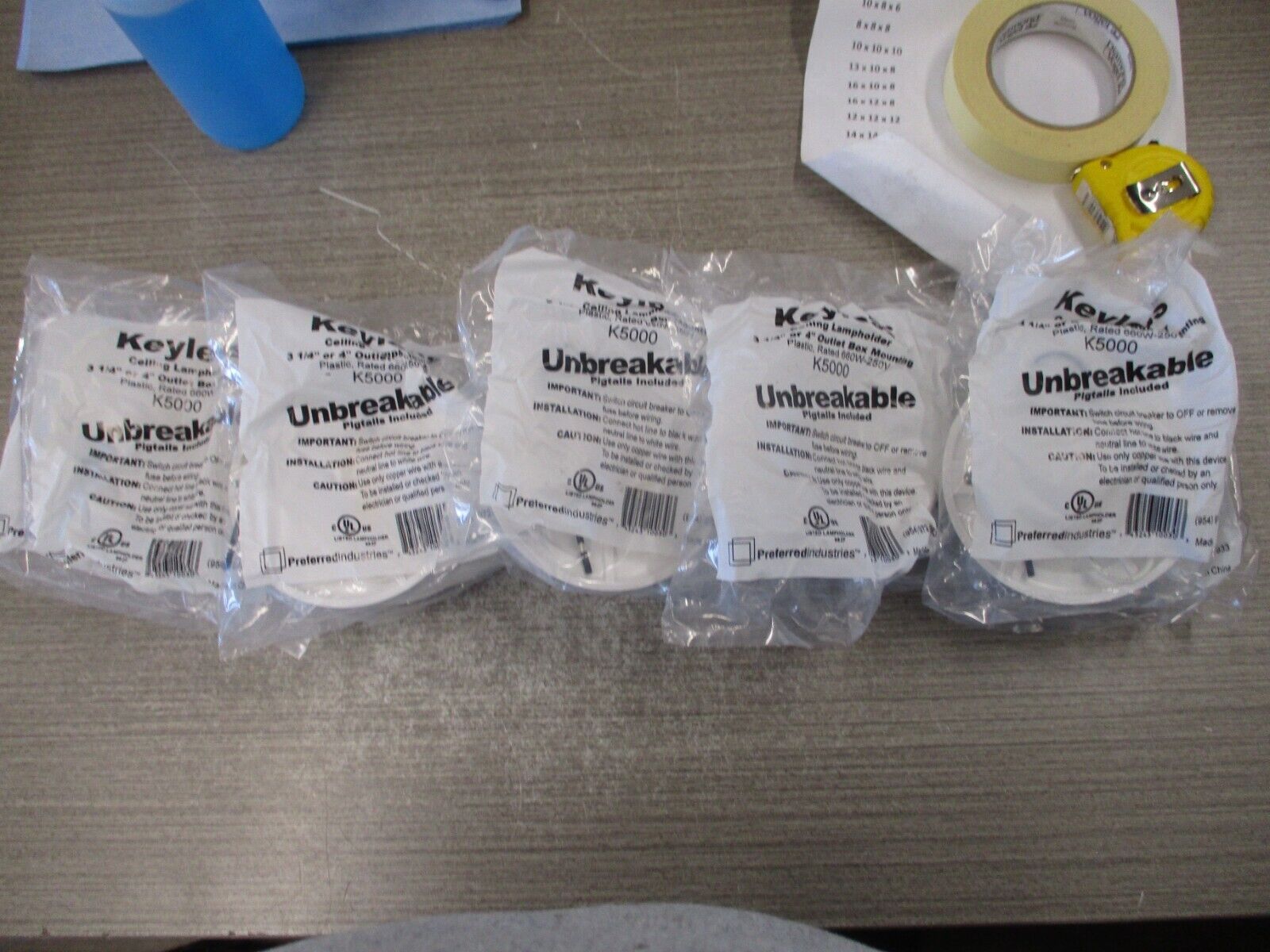 Preferred Industries Keyless Ceiling Lampholder K5000 660W 250V *Lot of 10*