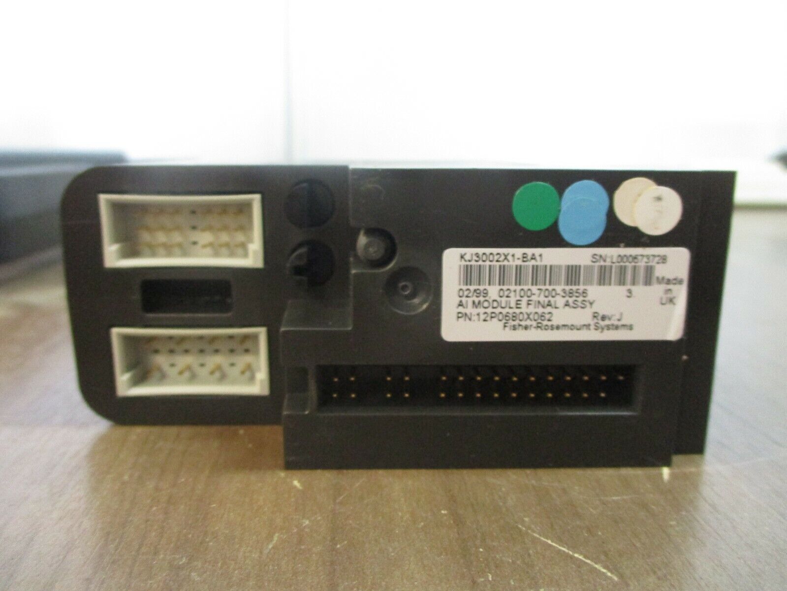 Fisher-Rosemount KJ3002X1-BA1 Delta V Analog Input HART Module 12P0680X062 Used