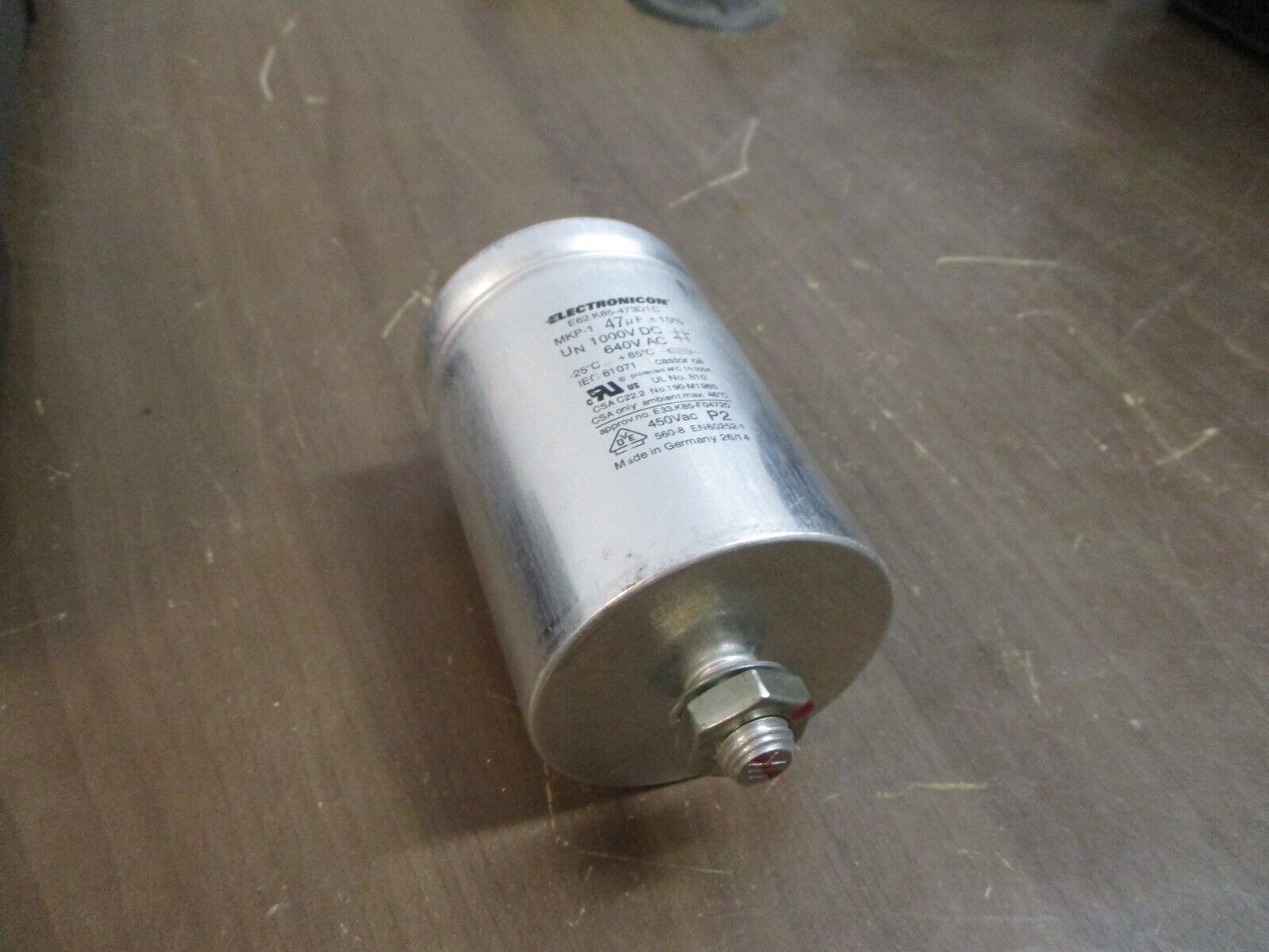 Electronicon Capacitor E62.K85-473D1C 47uF 1000VDC 640VAC Used