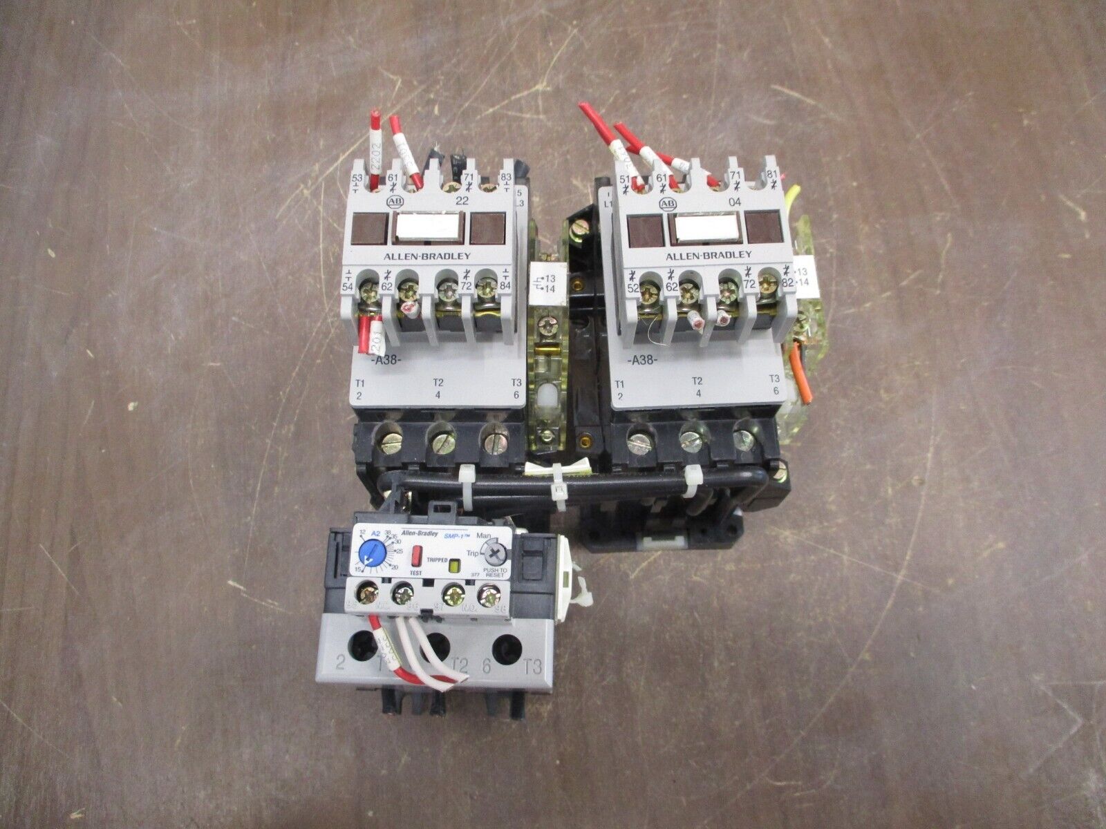 Allen-Bradley Reversing Starter 100-A38N*3 / 193-A2H2 120V Coil Trip: 12-38A