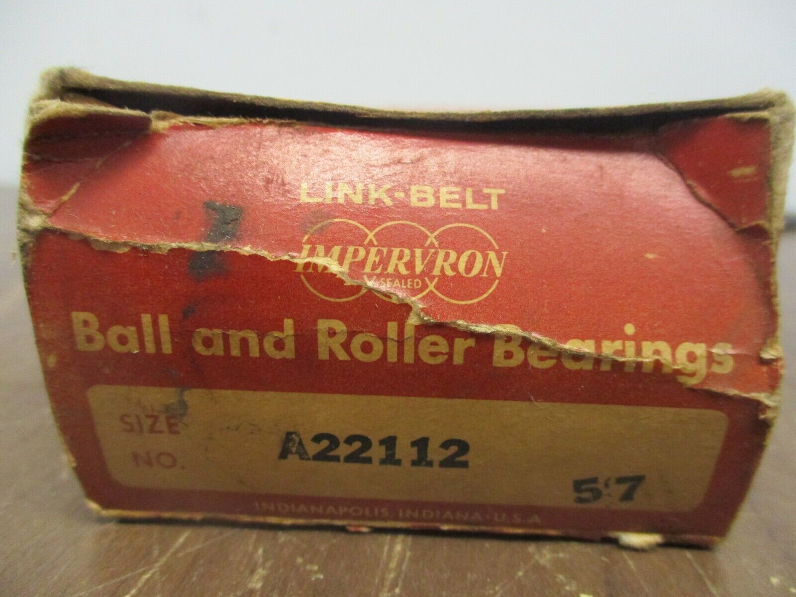 Link-Belt Impervron Bearing A22112 New Surplus