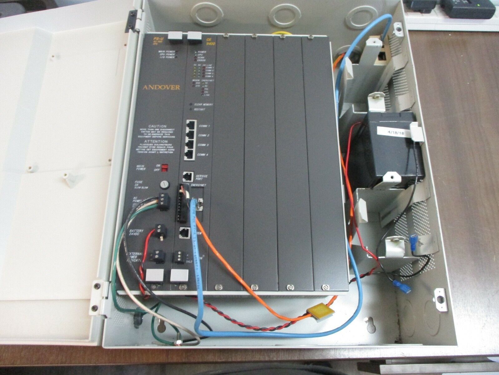 Andover Controls Infinity CX 9400 Series ControllerCX9400 / PS-U AC-100 Used