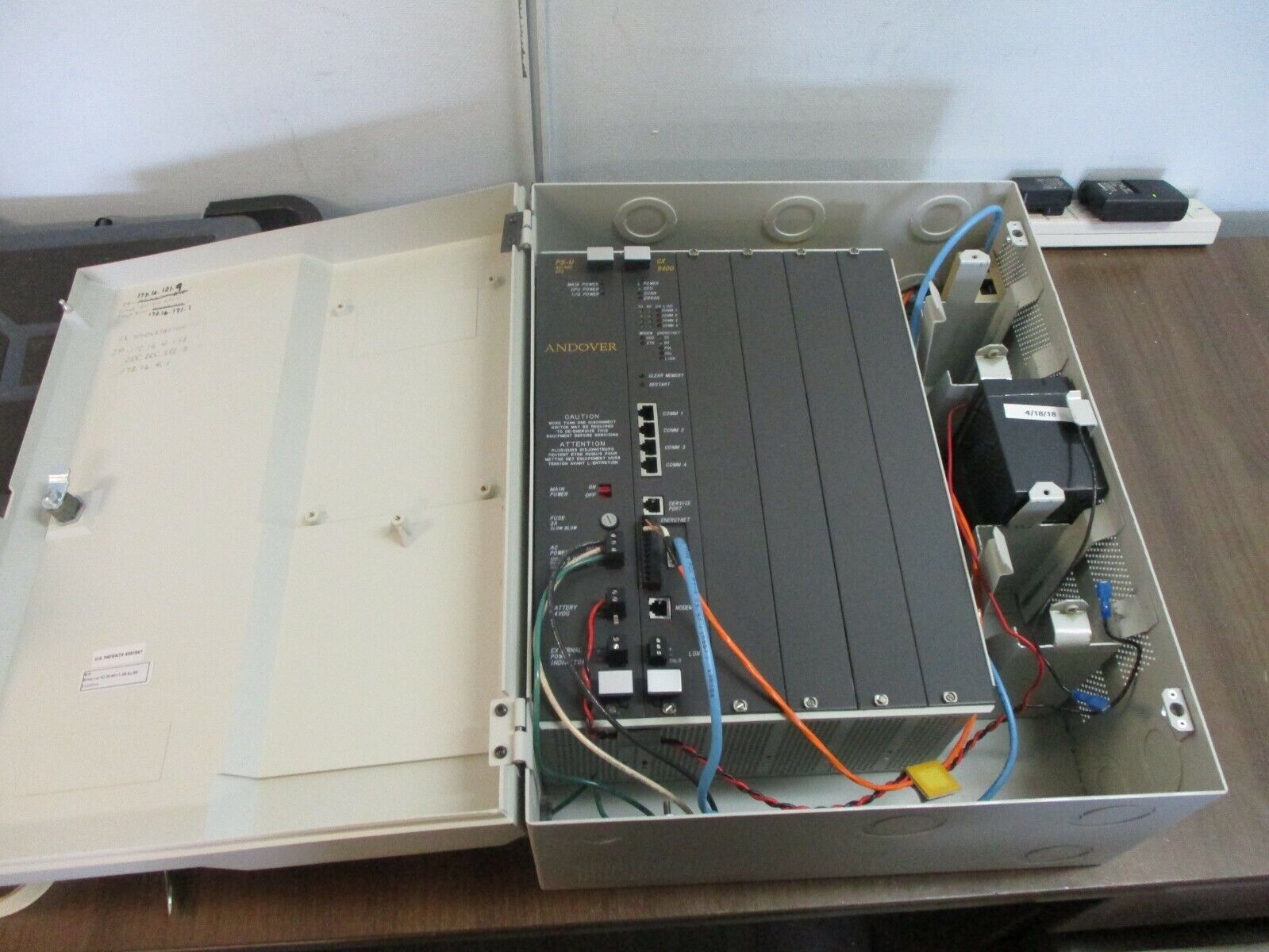 Andover Controls Infinity CX 9400 Series ControllerCX9400 / PS-U AC-100 Used