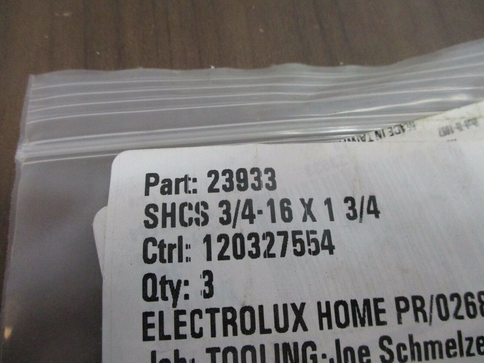 Misc. Brand Hex Socket Cap Screw 23933 Size: 5/8" Length: 1 3/4" Black Oxide