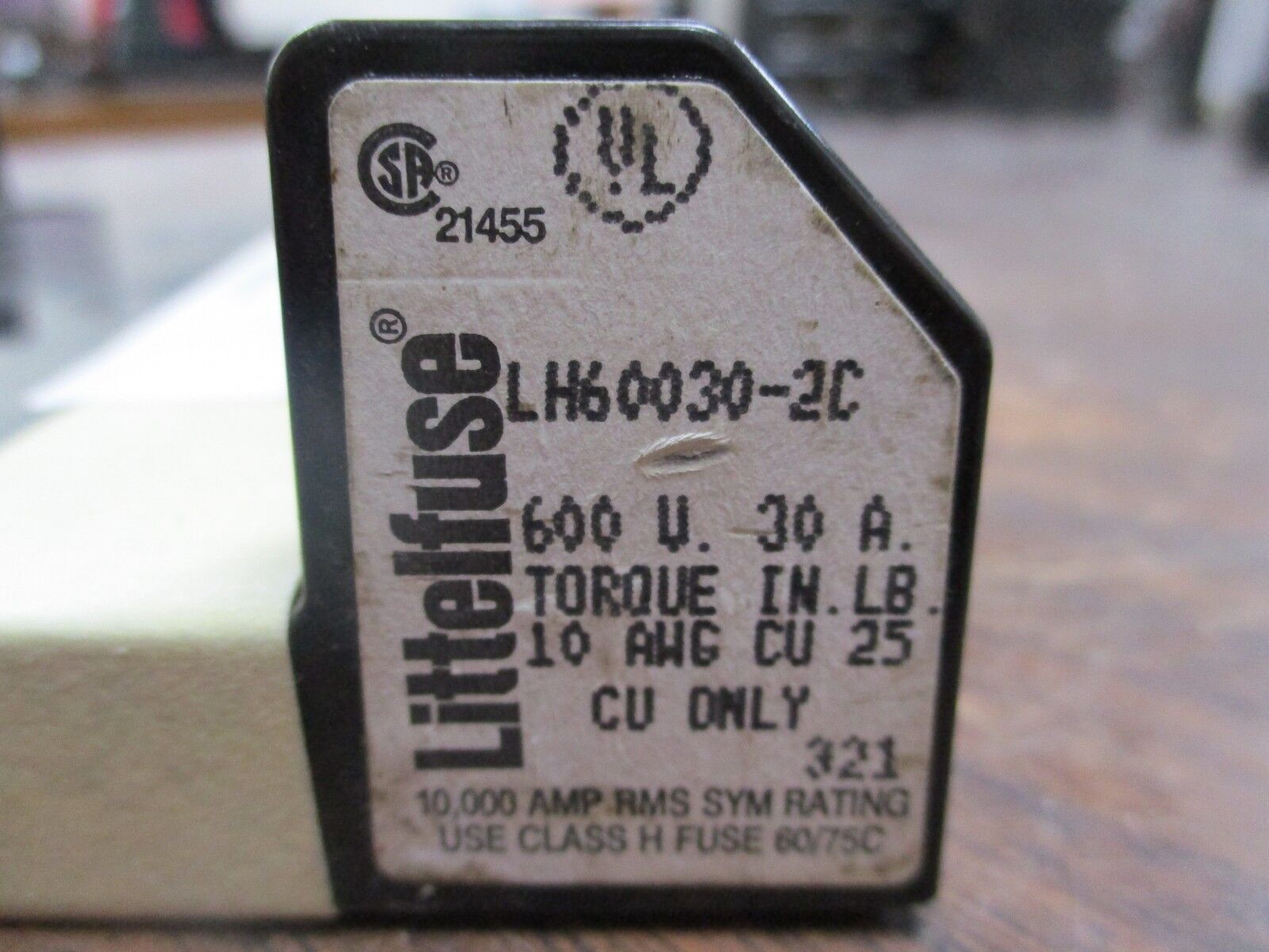 Littelfuse Fuse Block LH60030-2C 30A 600V 2P *Lot of 2* Used