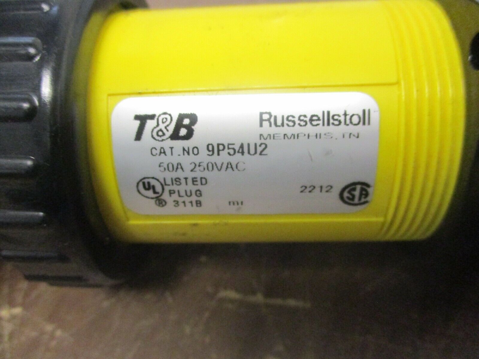 Thomas & Betts Russellstoll Plug 9P54U2 50A 250V Wire End Used