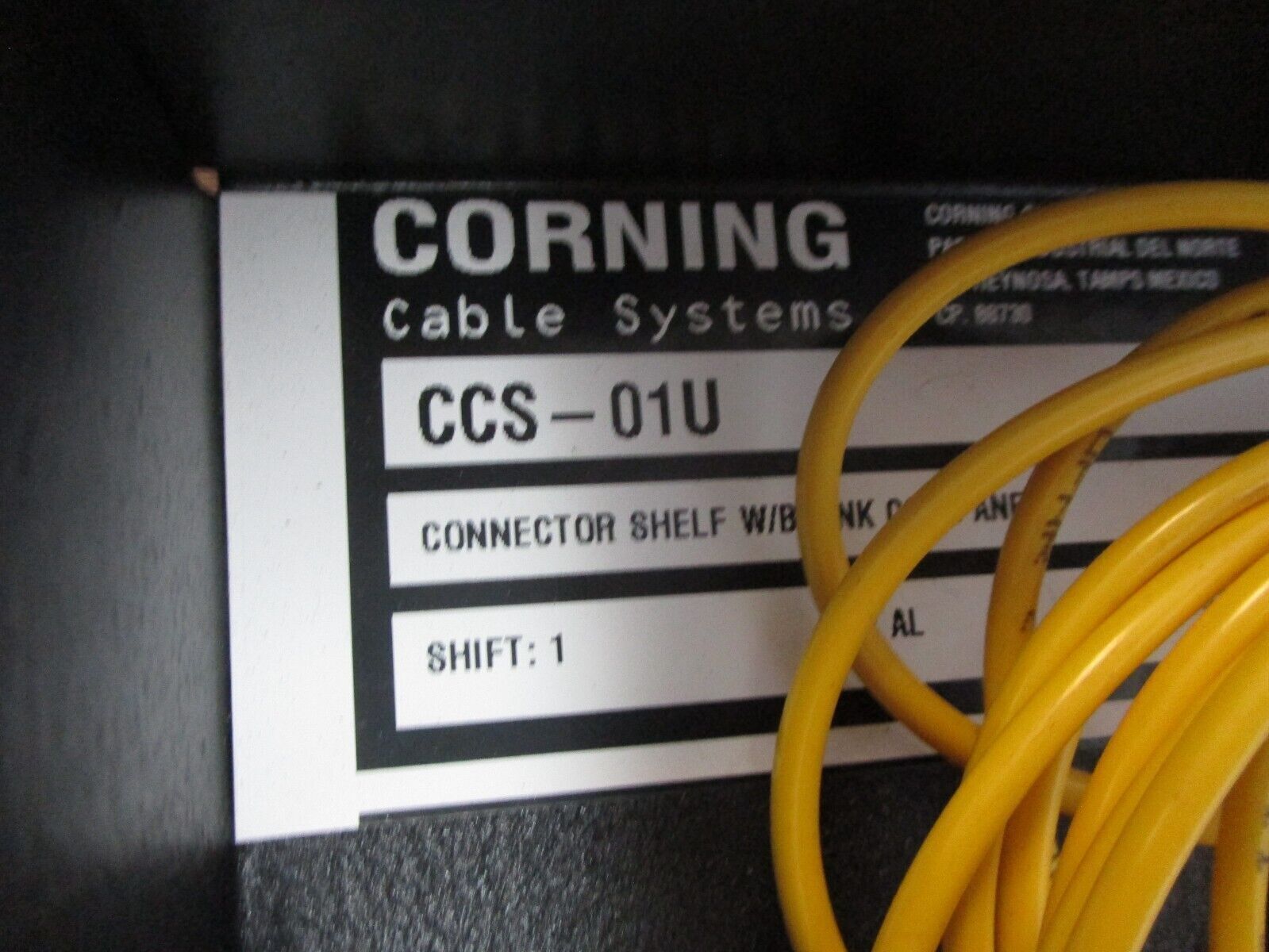 Corning Connector Shelf CCS-01U Used