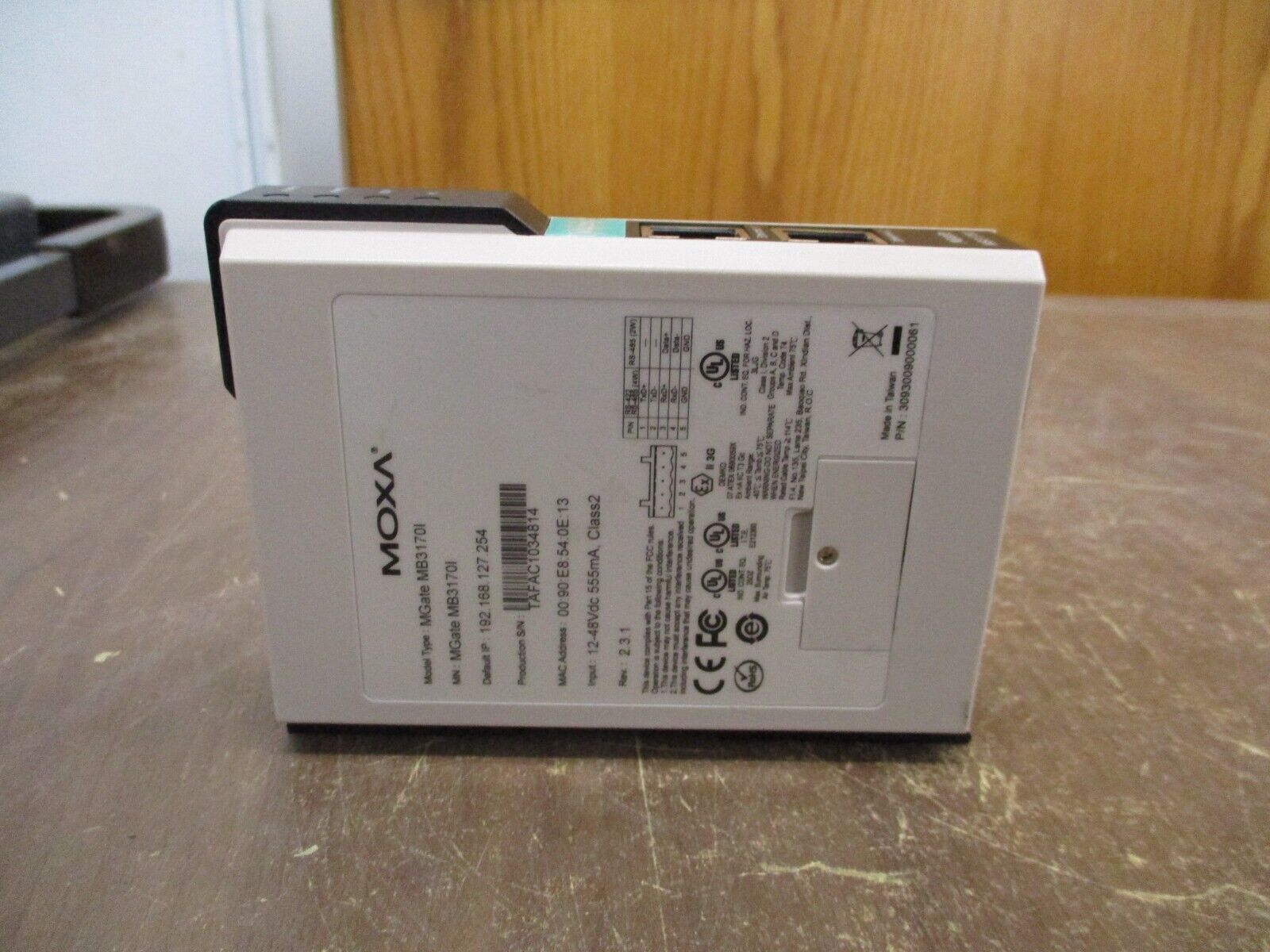 Moxa Advanced Modbus Gateway MGate MB3170I Rev. 2.3.1 1-Port 12-48VDC 555mA Used