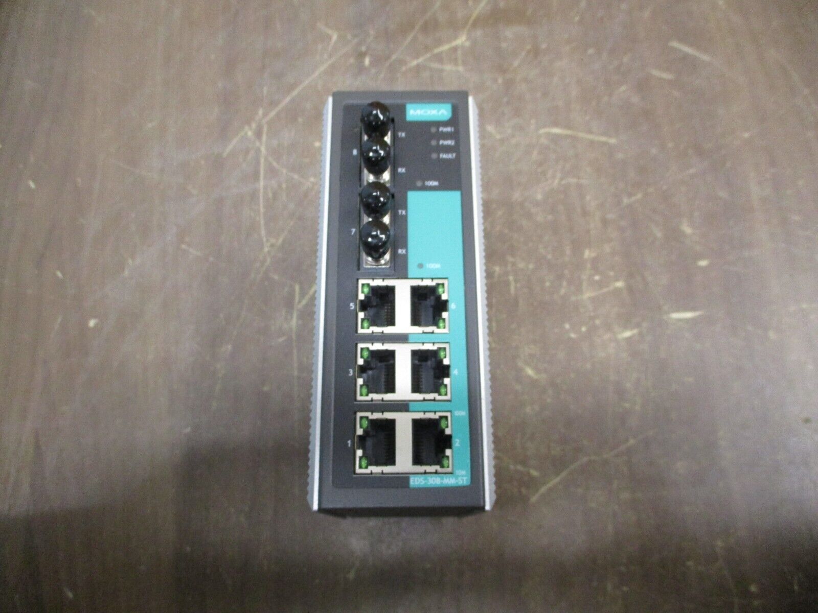 Moxa Industrial Unmanaged Ethernet Switch EDS-308-MM-ST 8-Port Used
