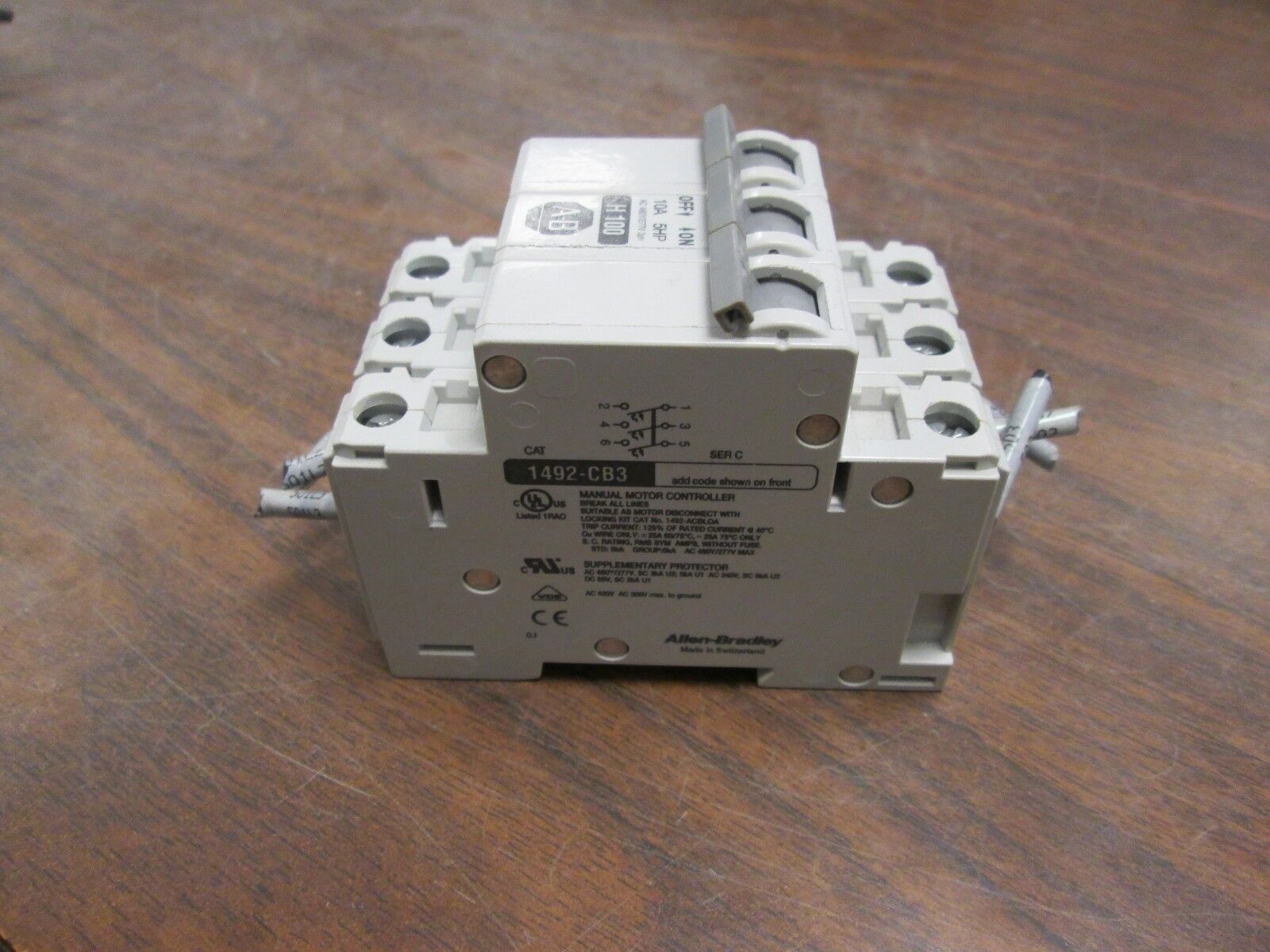 Allen-Bradley Circuit Breaker 1492-CB3-H100 480Y/277V 10A Used