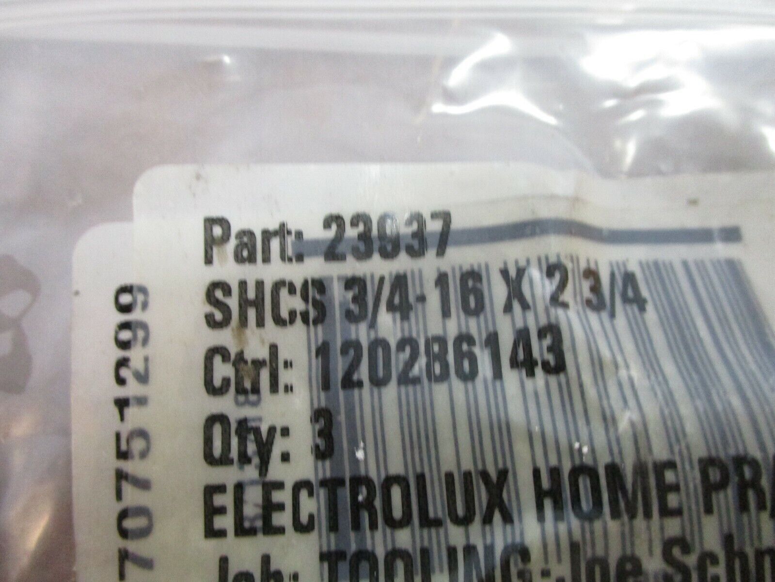 Misc. Brand Hex Socket Cap Screw 23937 Size: 5/8" Length: 2 3/4" Black Oxide