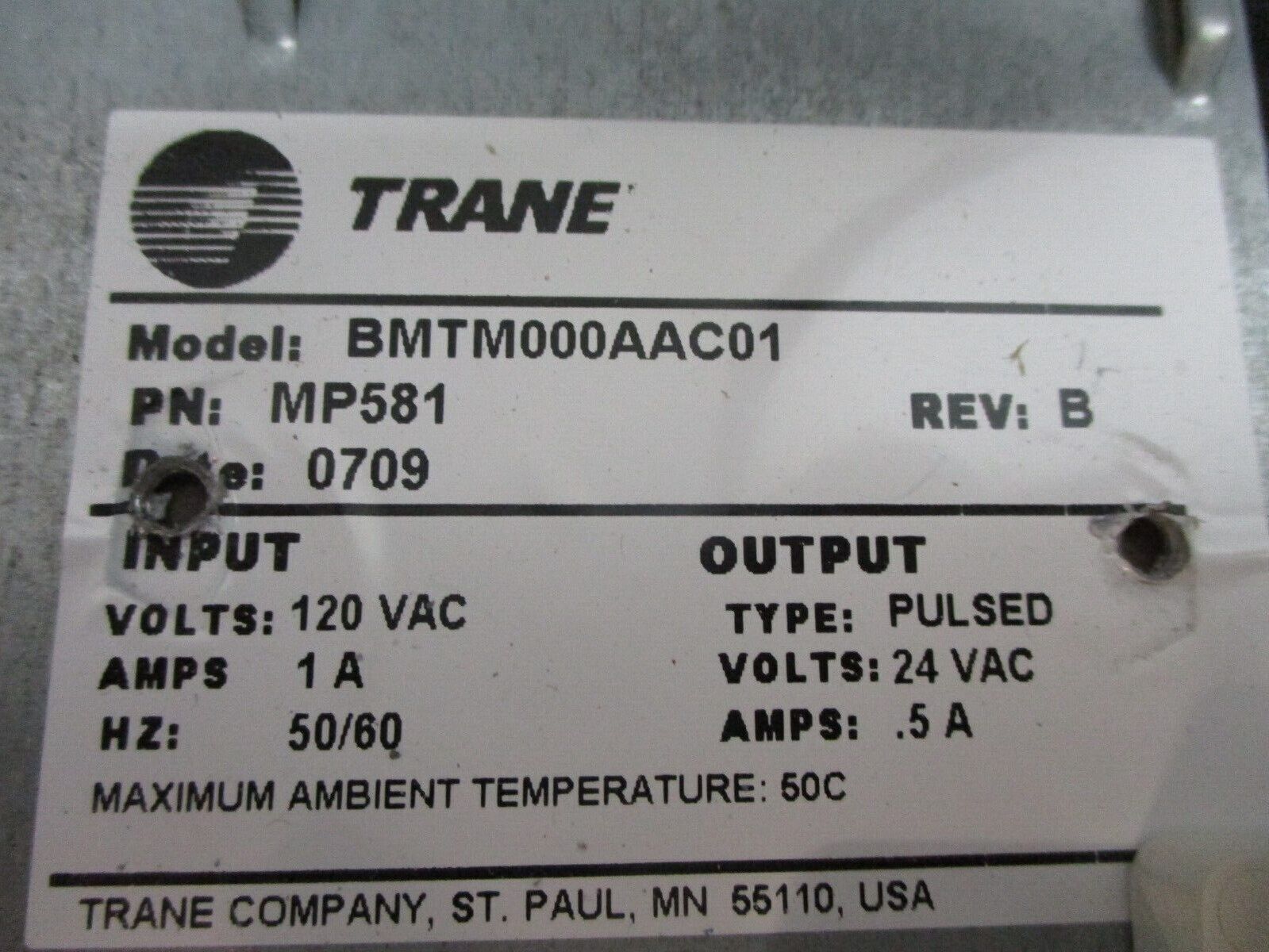 Trane Programming Tracer MP581 Controller BMTM000AAC01 Rev. B Used