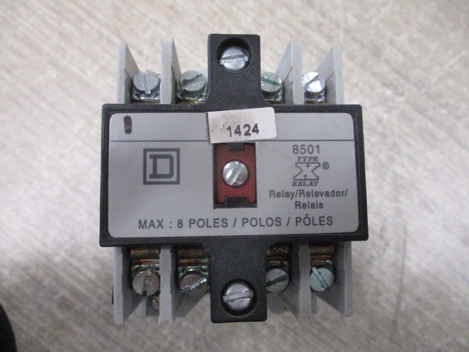 Square D Type x Relay 8501XD020 Ser.A 115/125VDC Coil 8 P Used