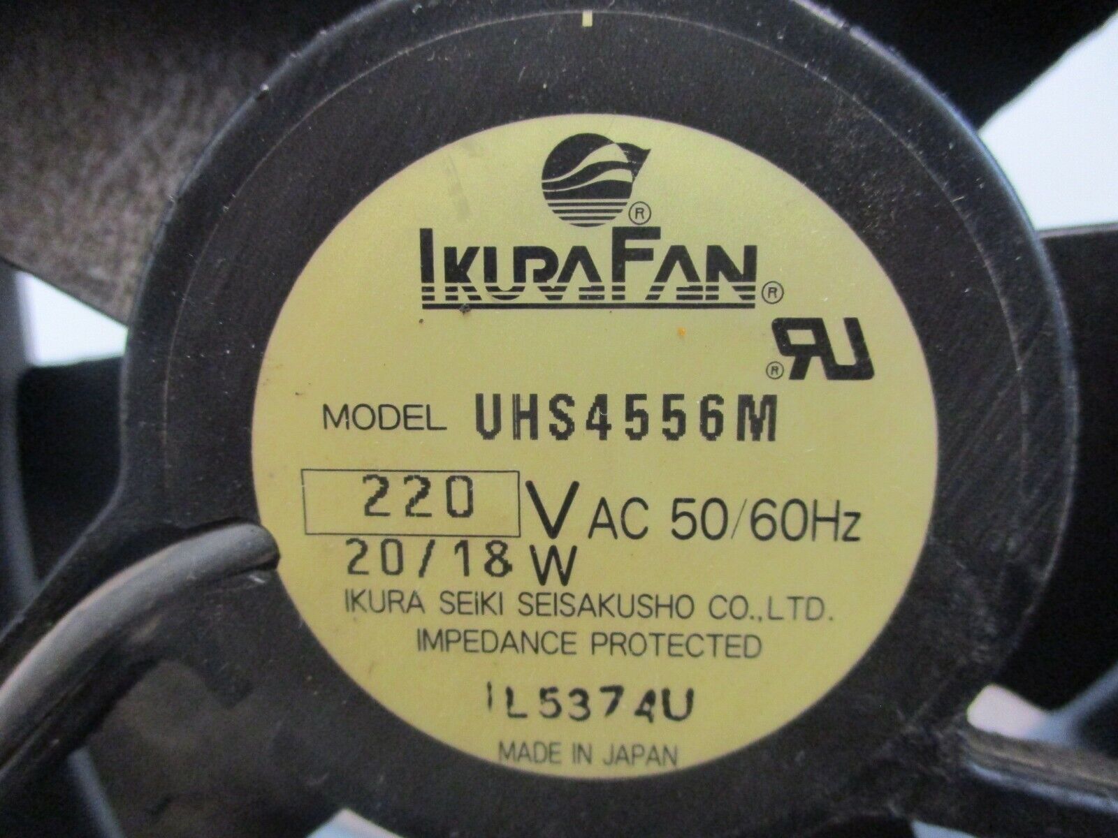 IkuraFan Axial Fan UHS4556M 220V 50/60Hz 20/18W Used