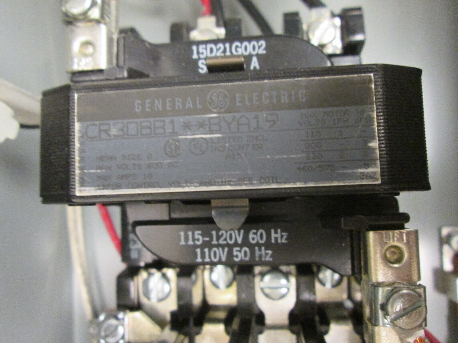 GE Fusible Size 0 Combination CR308B1**BYA19 115-120V Coil *No Heaters* Used