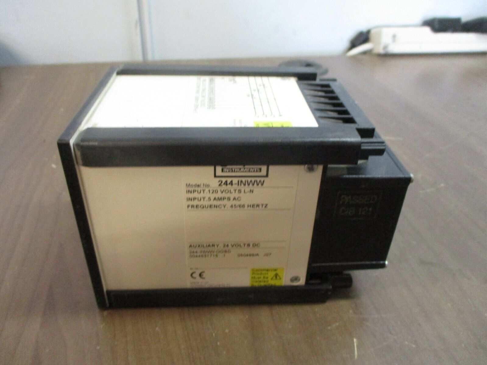 Crompton Digital Panel Meter 244-INWW-QQBD 120V 0.5A 45/66Hz Aux: 24VDC Used