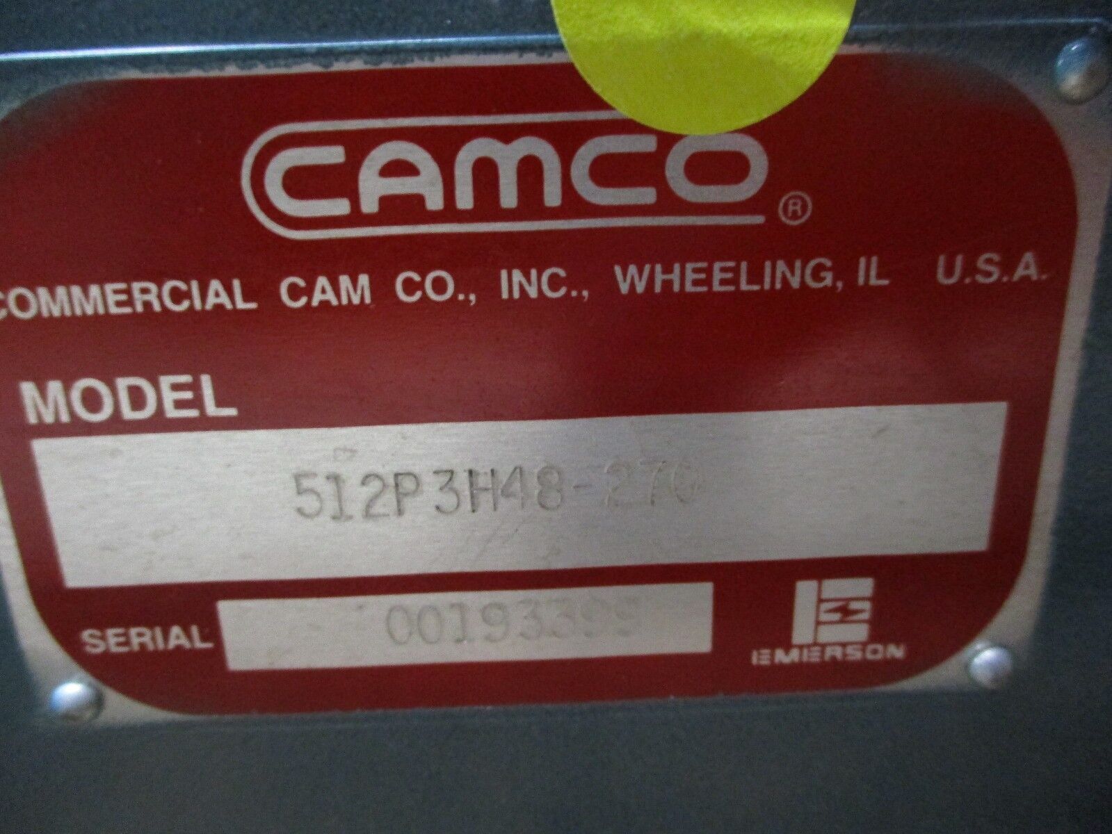 Camco Parallel Index Drive 512P3H48-270 *No Key* New Surplus
