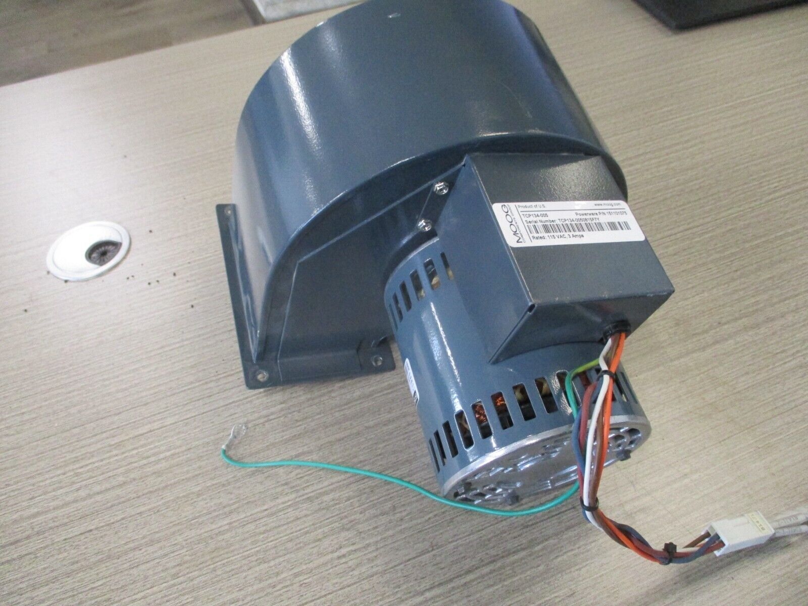Moog Centrifugal Blower TCP 134-005 115VAC #A 1/4 HP 3300RPM Used.