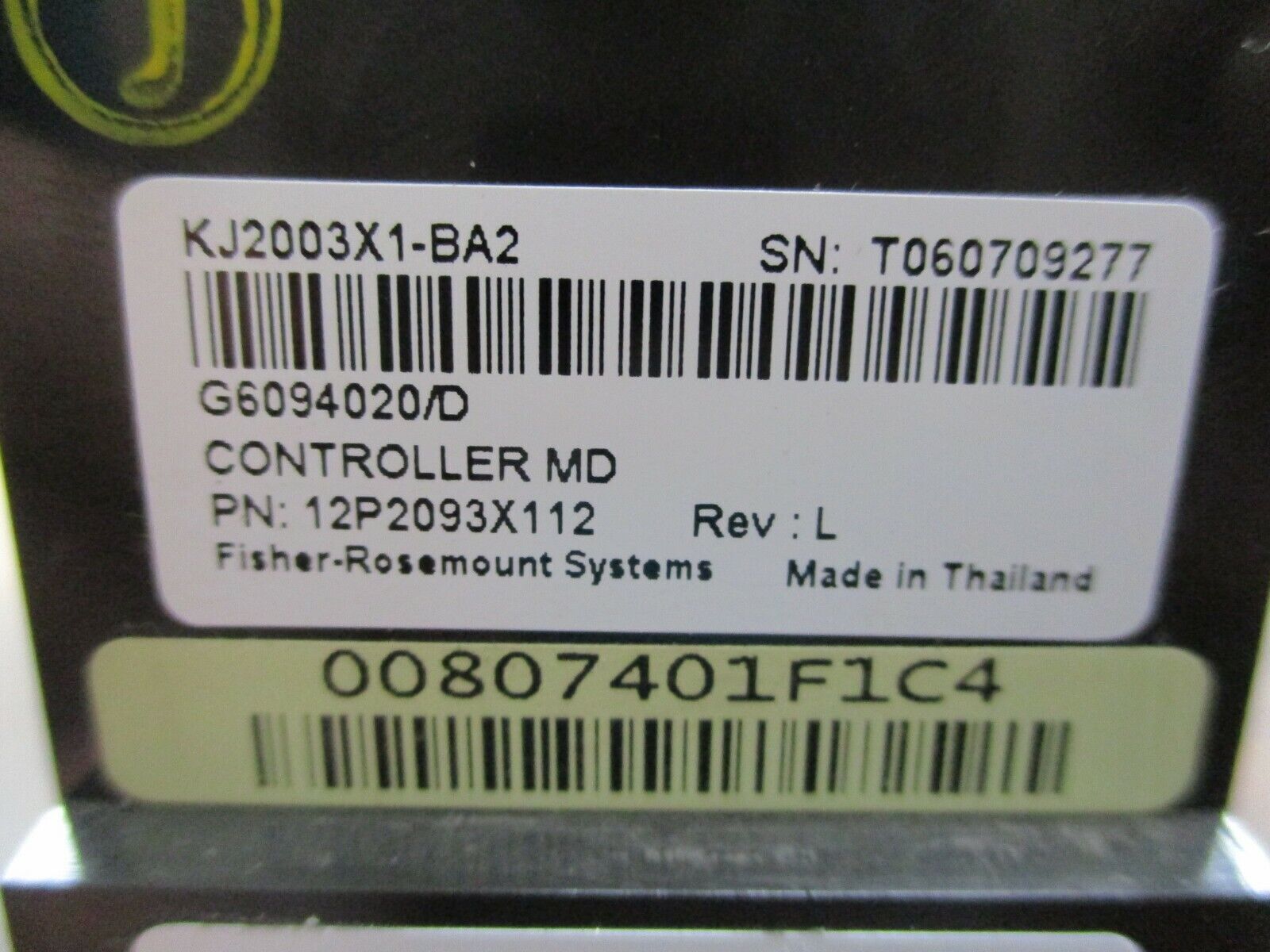 Emerson Delta V KJ2003X1-PA2 Controller MD 12P2093X112 Rev. L 5VDC 1.4A Used