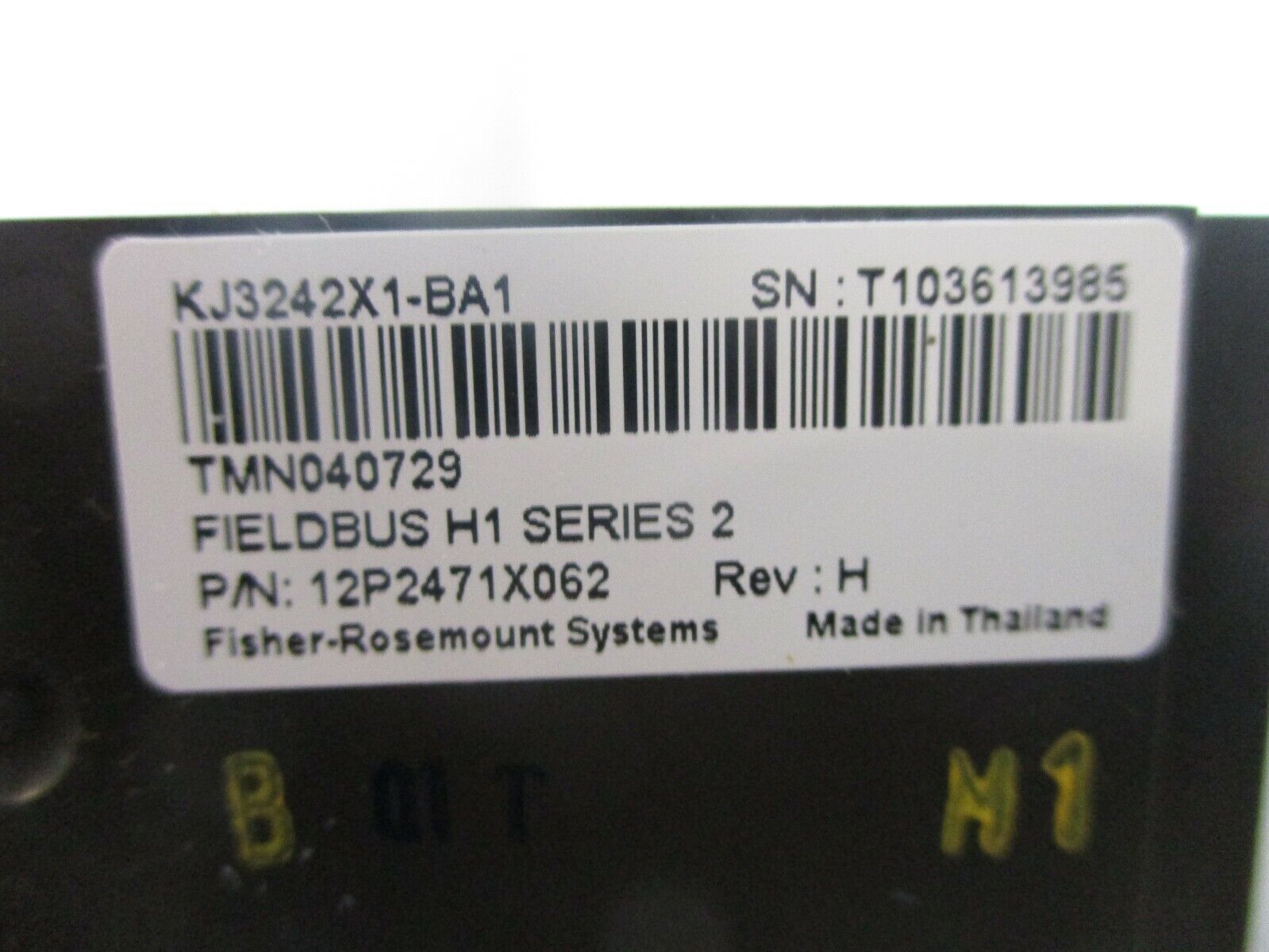 Emerson KJ3242X1-BA1 Fieldbus H1, Series 2 Module 12P2471X062 Rev. H Used