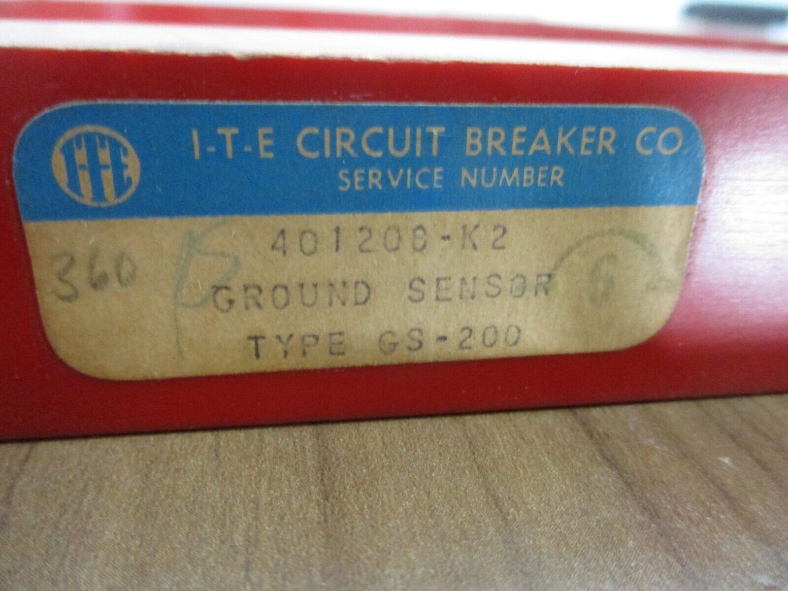 ITE Type GS-200 Ground Sensor 401208-K2 Used