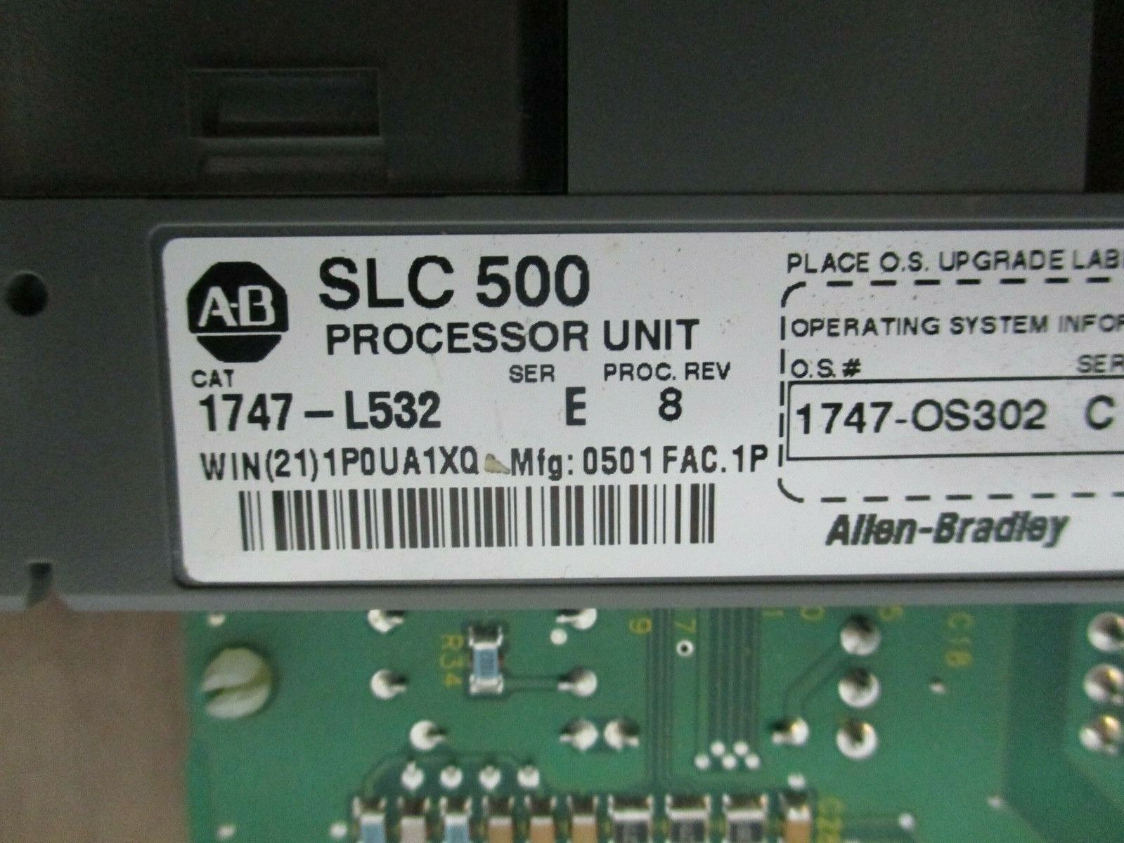 Allen-Bradley SLC 500 Processor Unit 1747-L532 Ser. E Proc. Rev. 8 *No Cover*
