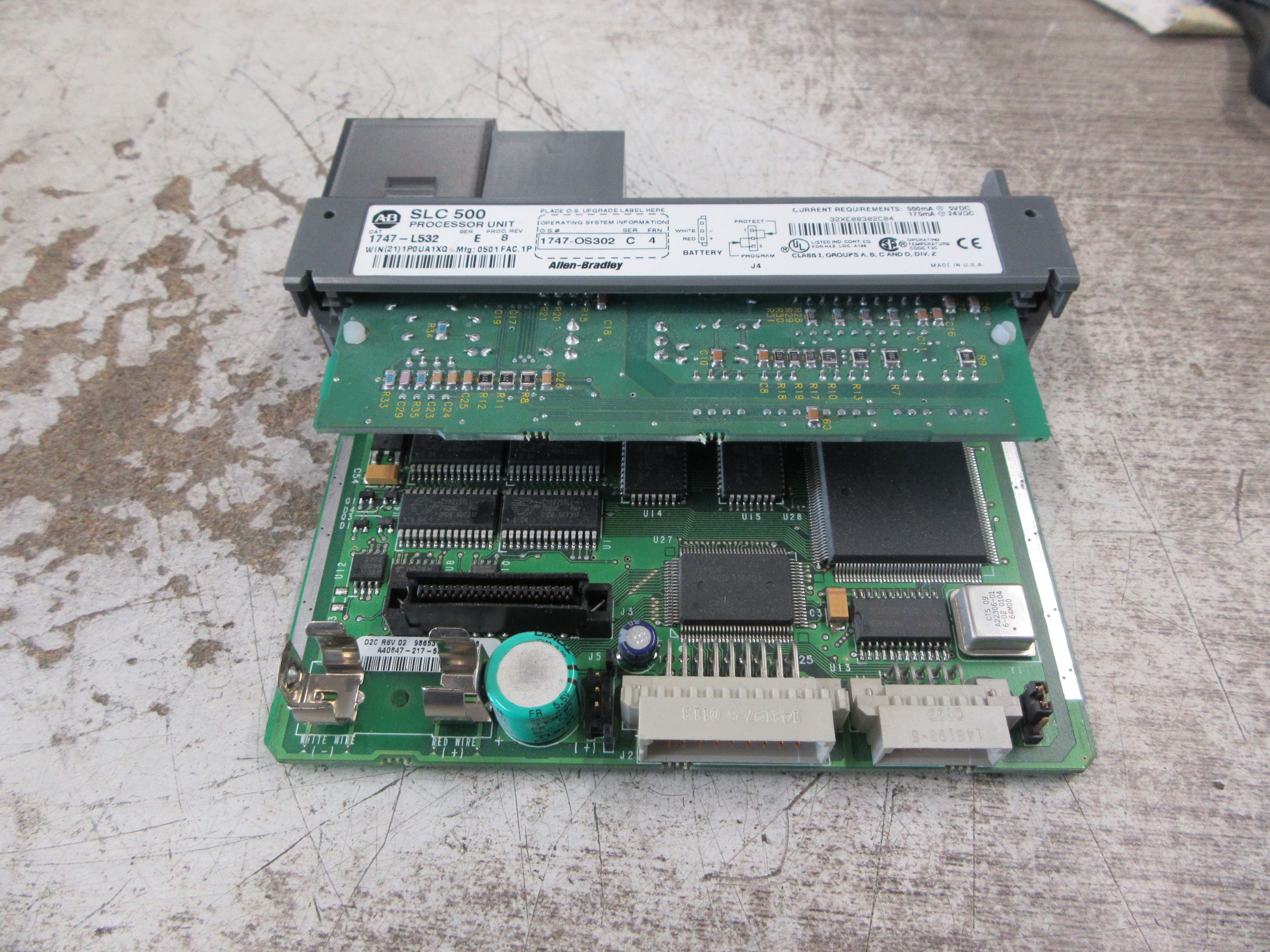 Allen-Bradley SLC 500 Processor Unit 1747-L532 Ser. E Proc. Rev. 8 *No Cover*