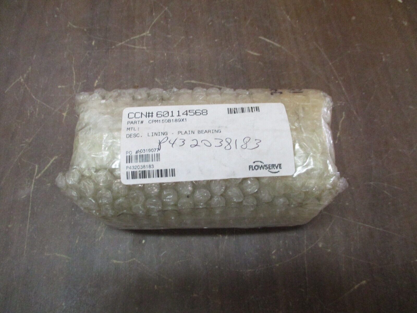 Flowserve Plain Bearing Lining CPM150B189X1 New Surplus