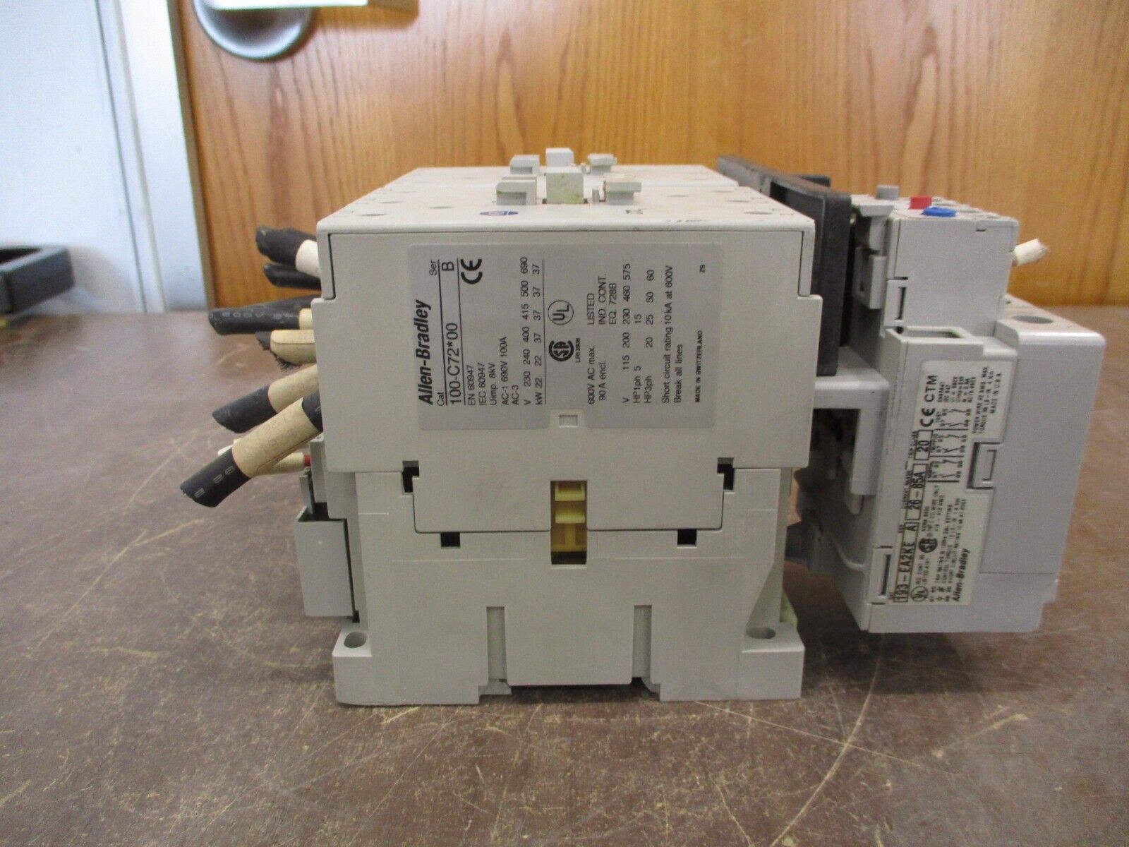 Allen-Bradley Reversing Starter 100-C72*00 / 193-EA2KE 120V Coil Trip: 26-85A