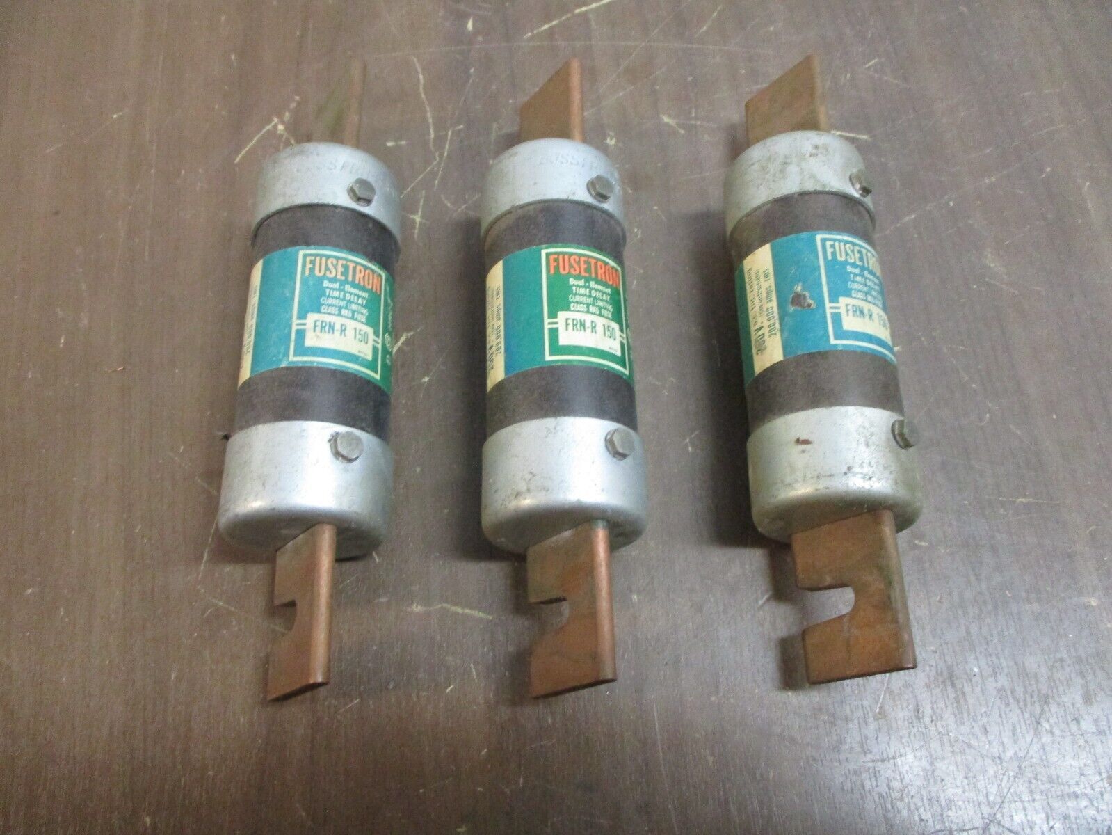 Bussmann Fusetron Fuse FRN-R 150 150A 250V *Lot of 3* Used