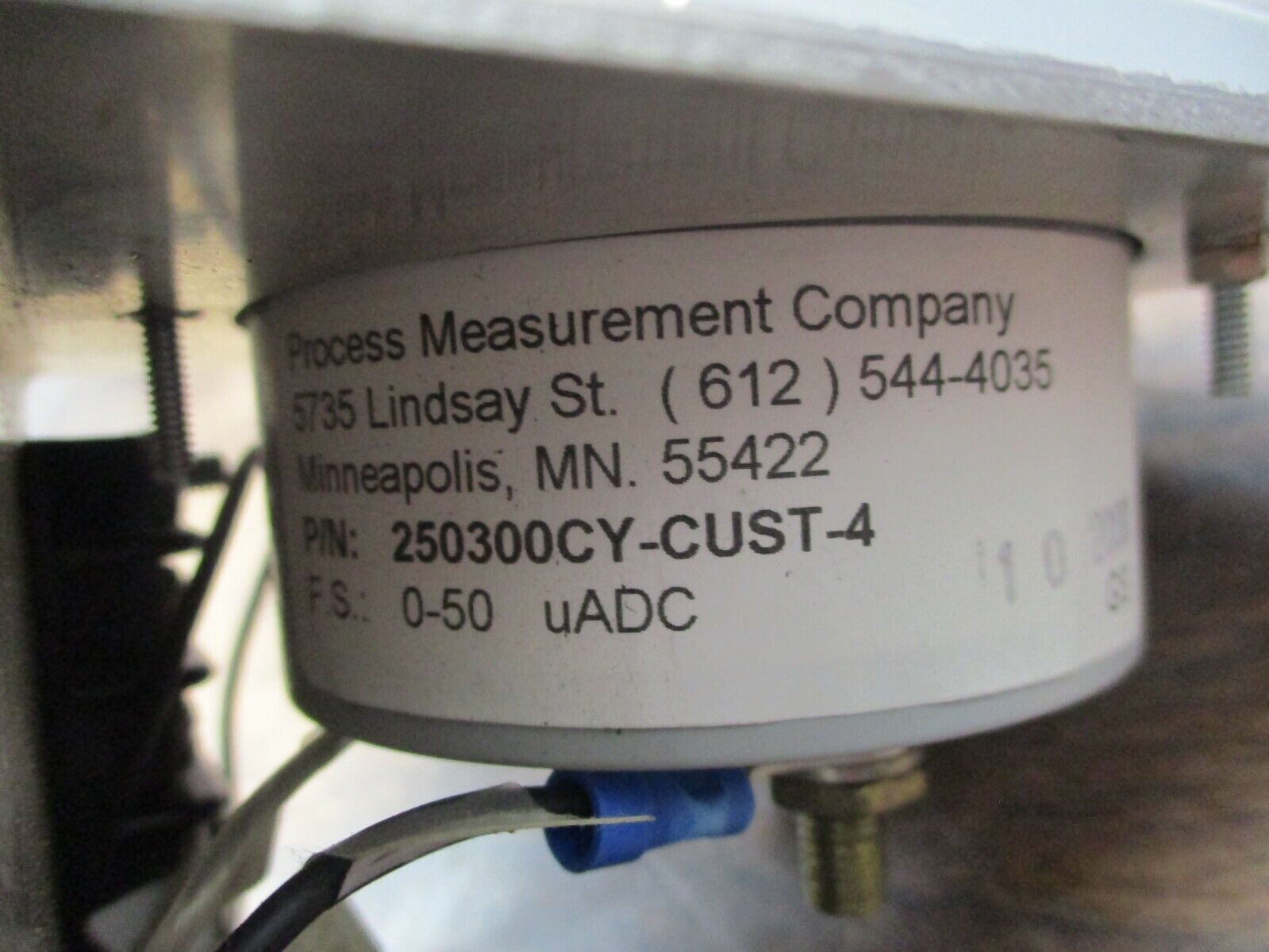 Process Measurement Company Tension Meter 250300CY-CUST-4 Range: 0-50lbs Used