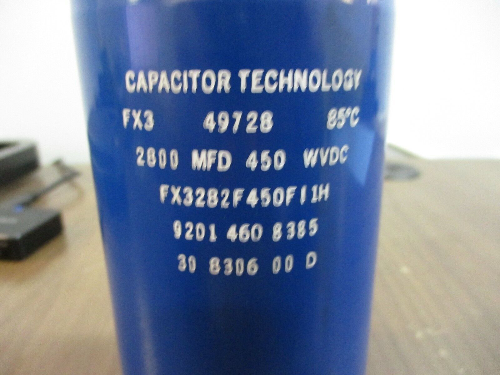 Capacitor Technology Capacitor 30-8306-00-D 2800MFD 450VDC Used