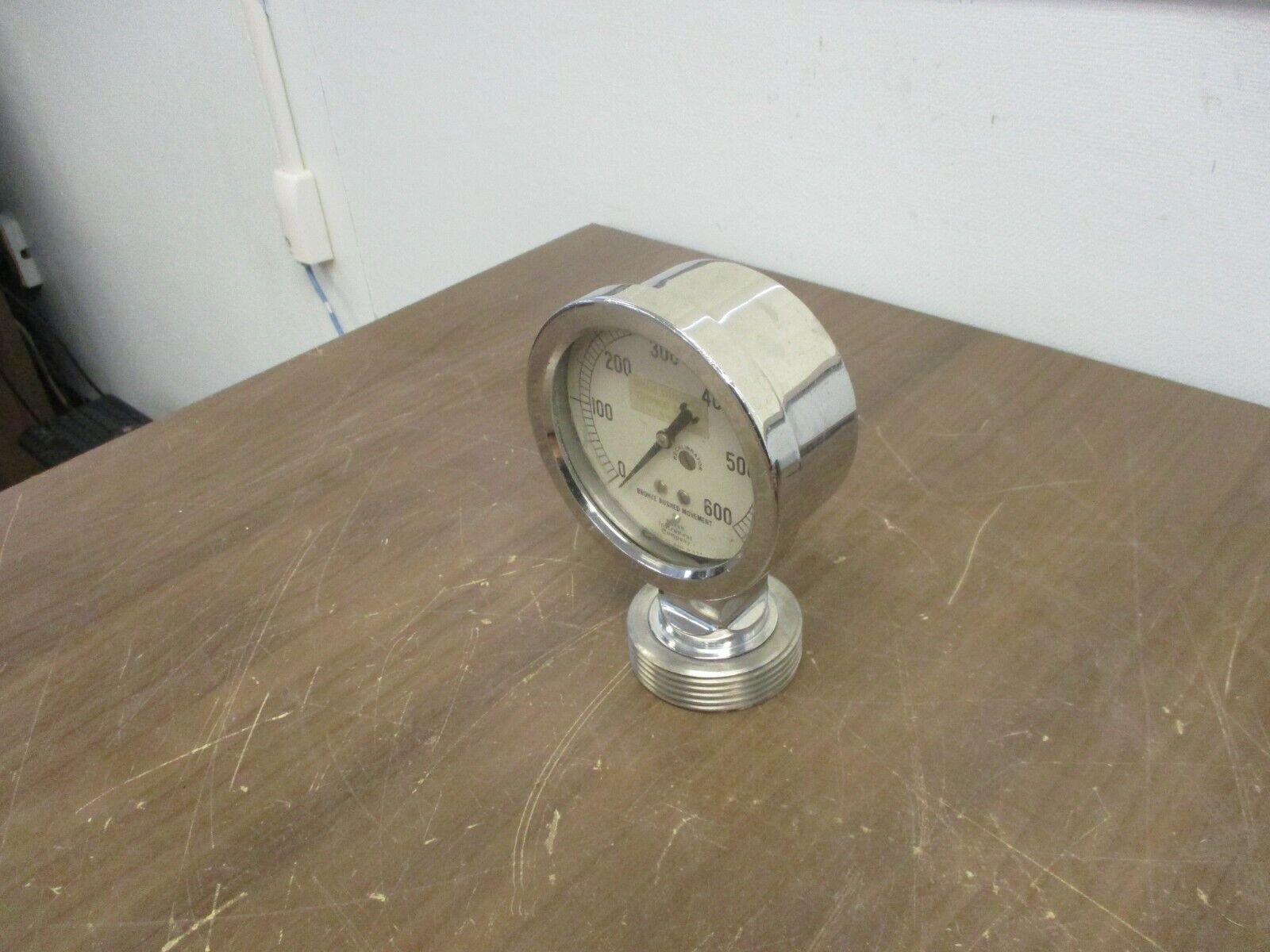 Marsh Stainless Steel Pressure Gauge Range: 0-600PSI Used