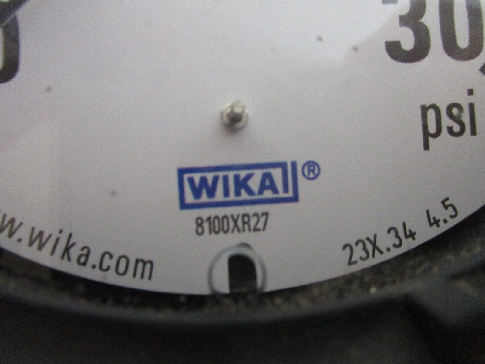 Wika Pressure Gauge 8100XR27 0-30PSI 316SS Connection Used