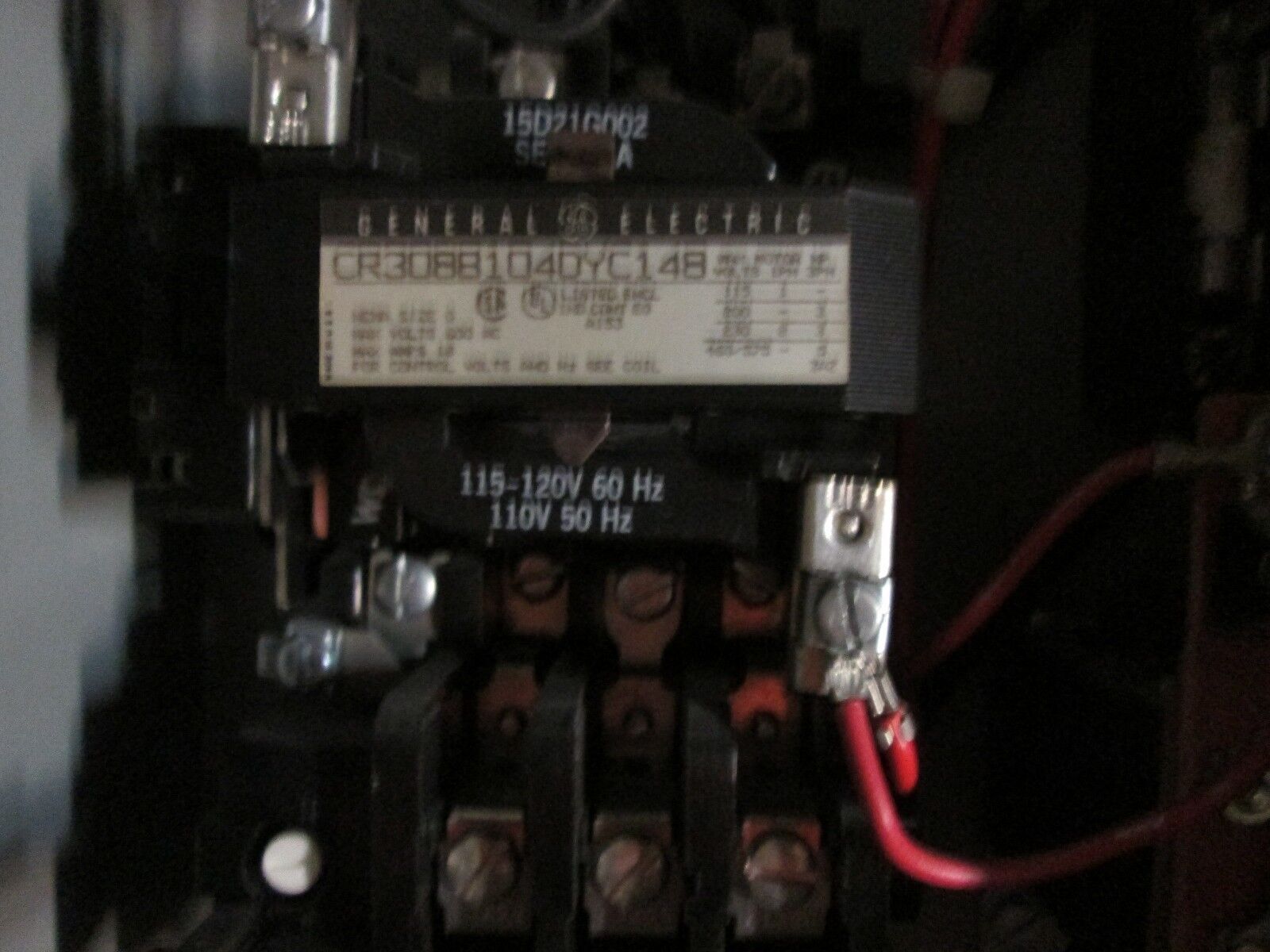 General Electric Size 0 Combination, CR308B104DYC148, Fusible, 600V, 18A Used