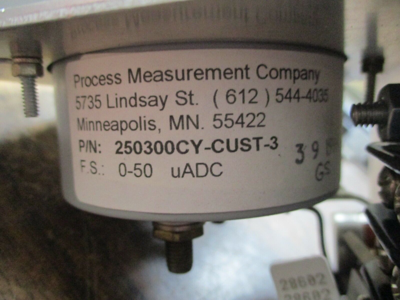 Process Measurement Company Tachometer 250300CY-CUST-3 Range: 0-2000RPM Used