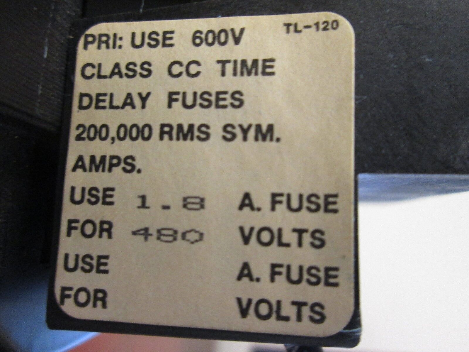 Cutler-Hammer Control Transformer C340DC .180KVA Pri 480V Sec 120V Used